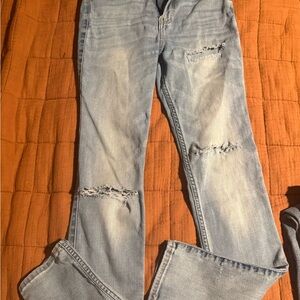 Hollister Light Blue Distressed Boyfriend Jeans